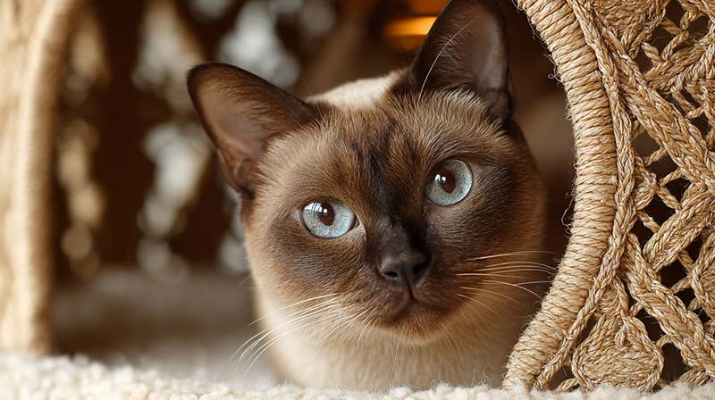 Chat Burmese assis - dépistage ADN de la myopathie hypokaliémique, une maladie musculaire génétique féline